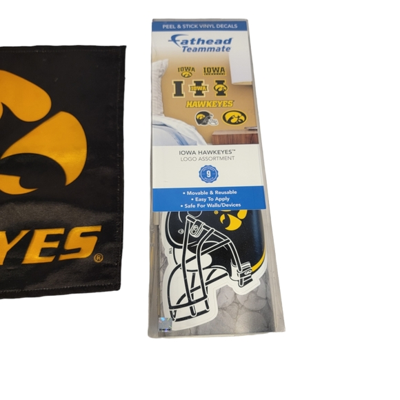 Iowa Hawkeyes Fathead Sticker Package & Car Auto Window Flag Home Auto Decor - Picture 8 of 12